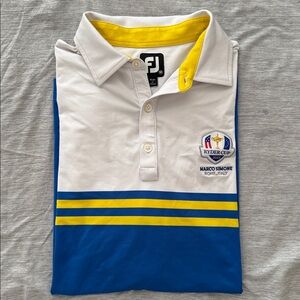 White and Blue Ryder Cup Golf Polo